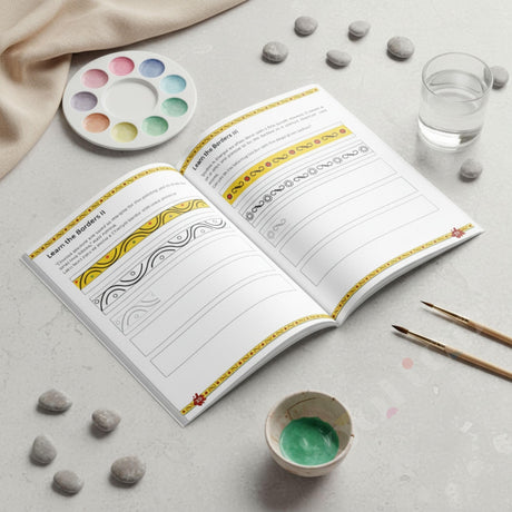 Rooftop Artventures of Cheriyal - Elementary | PAPERBACK (Softcover) | Children's Drawing & Colouring Art Book | DIY Activites, Step-by-step Simple Motifs and Compositions | kids art books: English - Retail Maharaj