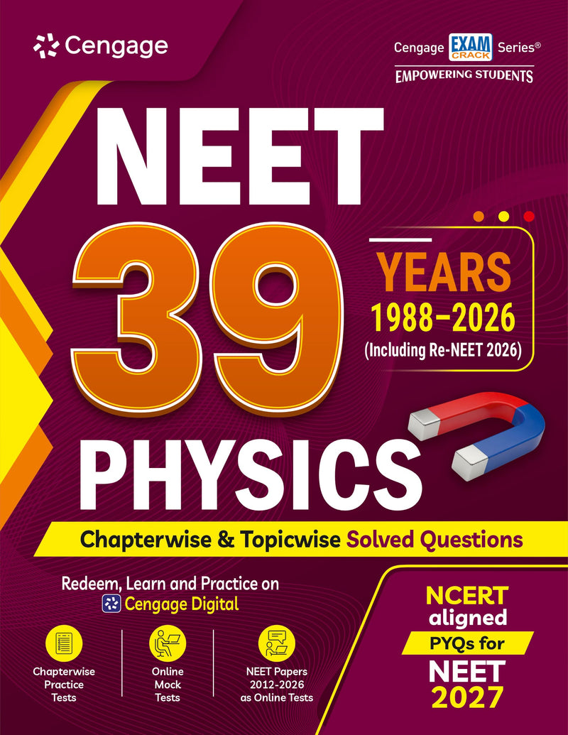 Cengage NEET 39 Years (1988-2026) Physics Chapterwise & Topicwise Solved Questions