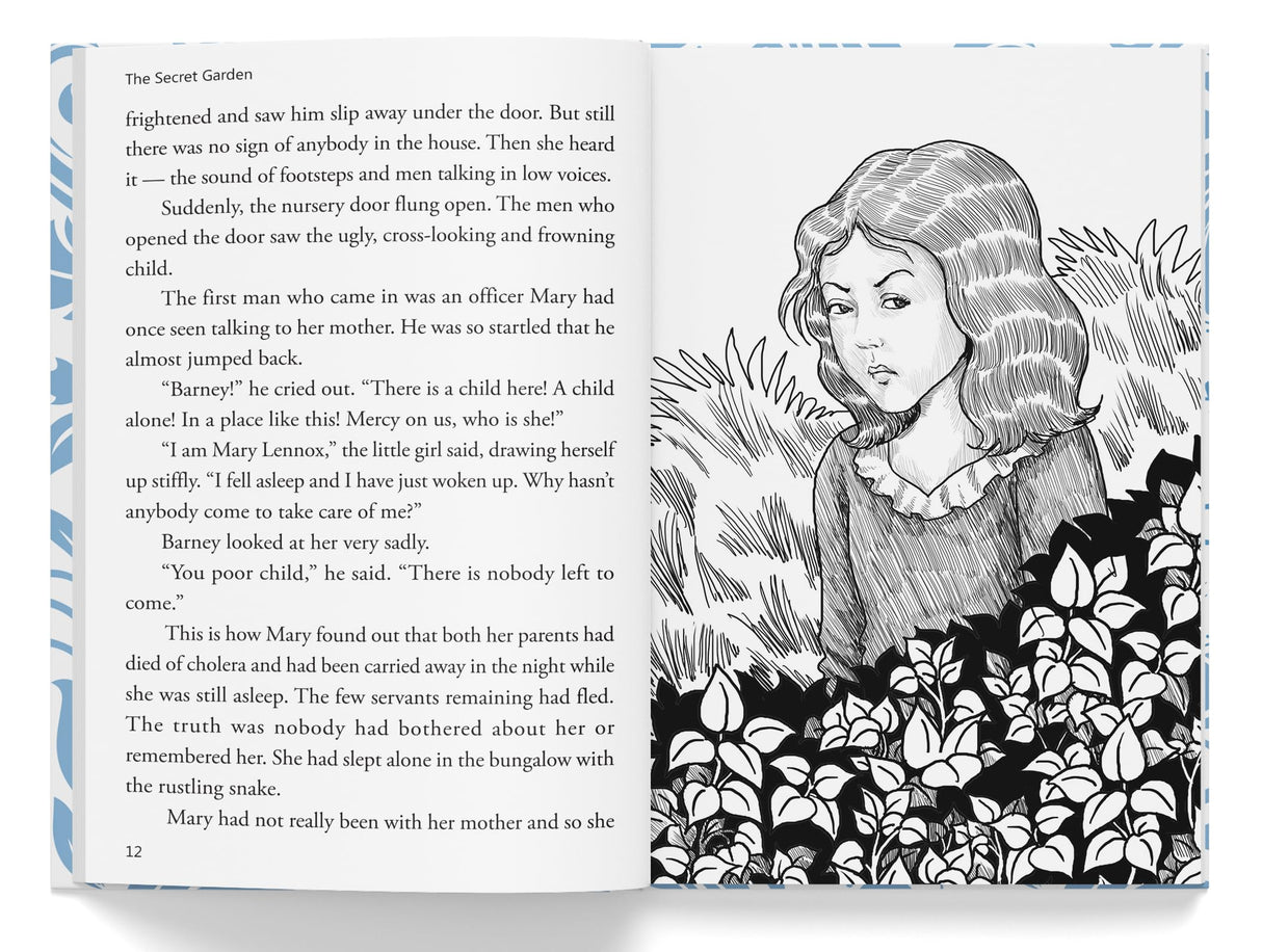 The Secret Garden : Illustrated Abridged Children Classic English Novel with Review Questions (Hardback): Abridged and Illustrated (Illustrated Classics) - Retail Maharaj