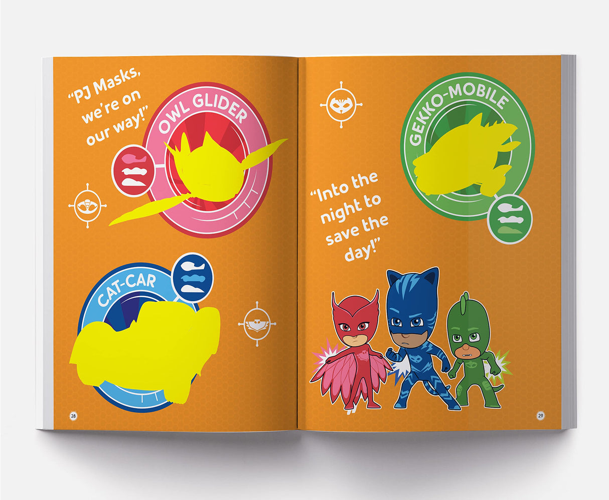 Into the Night to Save the Day – PJ Masks Sticker Book Fun Activity Book for Kids | 100+ Stickers, Mazes & Games | Ages 3–6 | 2 Hours of Hero-Packed Play & Learning - Retail Maharaj