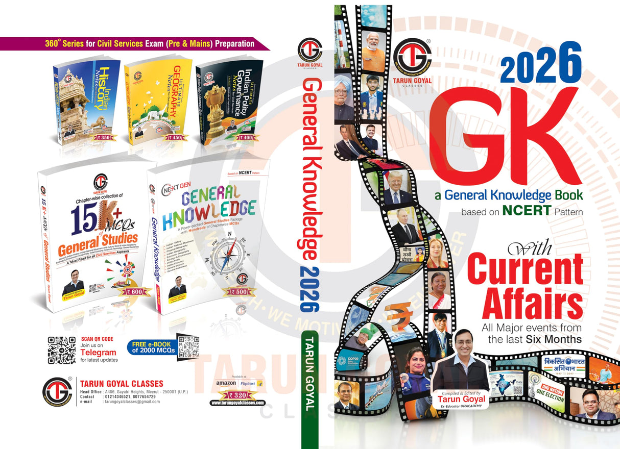 [Updated 2025 Edition] General Knowledge 2026 (Based on NCERT Pattern) With Current Affairs | PCS | Railway | Banking | NDA |CDS | SSC | Tarun Goyal and TGC Team - Retail Maharaj