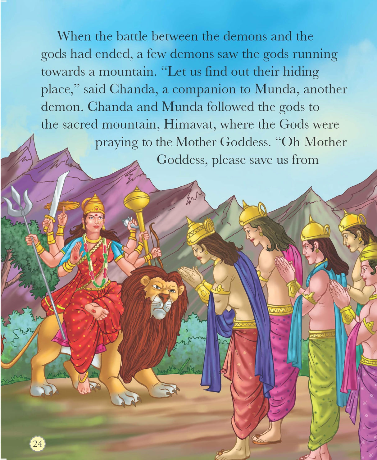 Devis: The Mother Goddesses - Indian Mythology Illustrated Storybook for Children | Stories of Durga, Lakshmi, Saraswati and More | Tales of Hindu ... Stories for Kids (Large print Story book) - Retail Maharaj