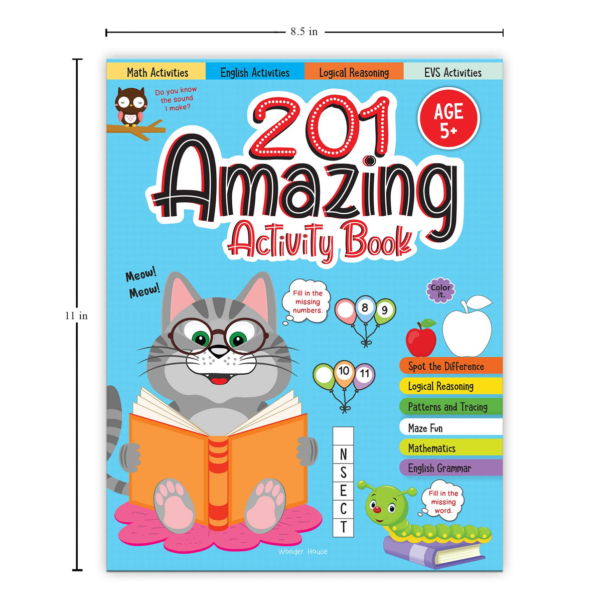 201 Amazing Activity Book: Fun Activities and Puzzles | Spot the Difference, Logical Reasoning, Patterns & Tracing | Ages 6–10 | 5+ Hours of Fun and Learning - Retail Maharaj