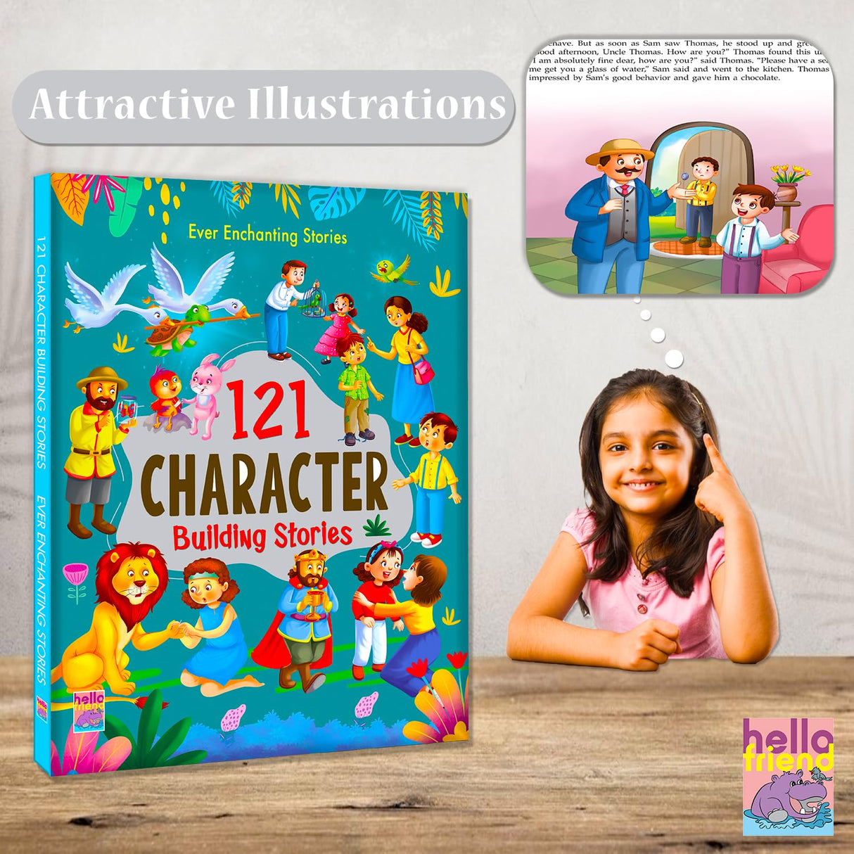 121 Character Building Stories - Illustrated Story Books for Kids and Childrens - Bedtime Moral Short Stories with Colourful Pictures in English | ... - Ages 3+ Years (121 Short Stories Book) - Retail Maharaj