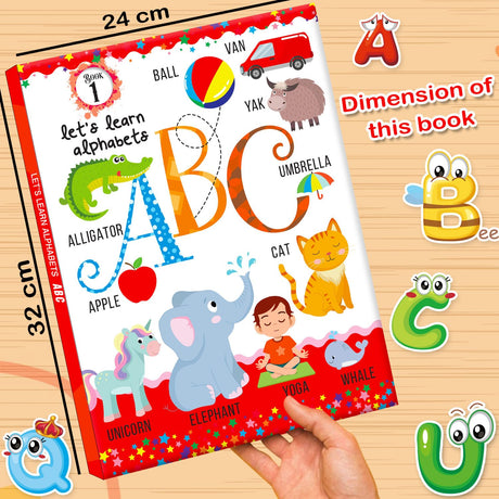 Hello Friend Books Let's Learn Giant Board Book: Alphabets ABC - Large Board Book with Beautifully Illustrated Images for Children to Learn - Retail Maharaj