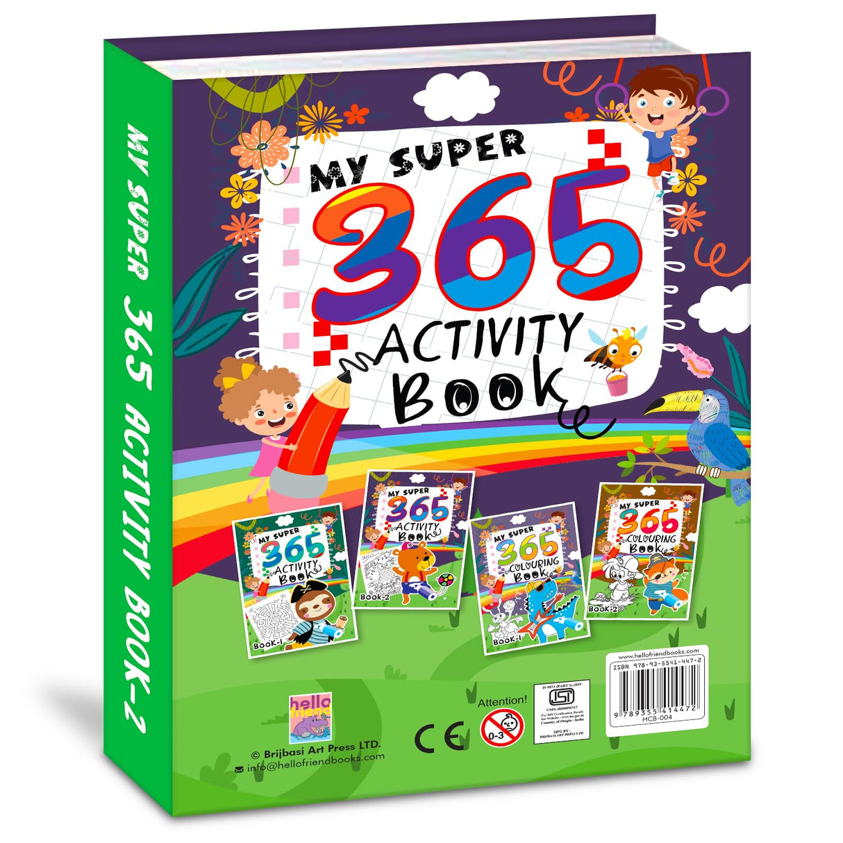 Hello Friend Books My Super 365 Colouring Books HCB-004 - Retail Maharaj