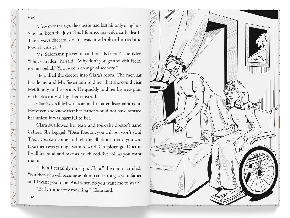Heidi : Illustrated Abridged Children Classics English Novel with Review Questions - Retail Maharaj