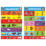 Paw Patrol - My First Early Learning Charts : Learn With Paw Pups (10 Charts - Alphabet, Animals, Birds, Colors, Fruits, Numbers, Opposites, Shapes, Transport, Vegetables) - Retail Maharaj