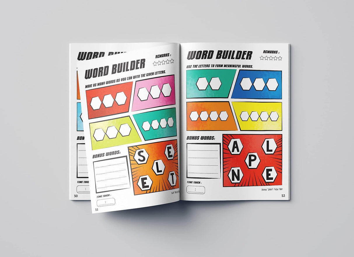 Word Builder Activity Book – Level 1 | Make Meaningful Words Using Given Letters | Ages 5–8 | Fun Vocabulary & Spelling Practice for Kids - Retail Maharaj