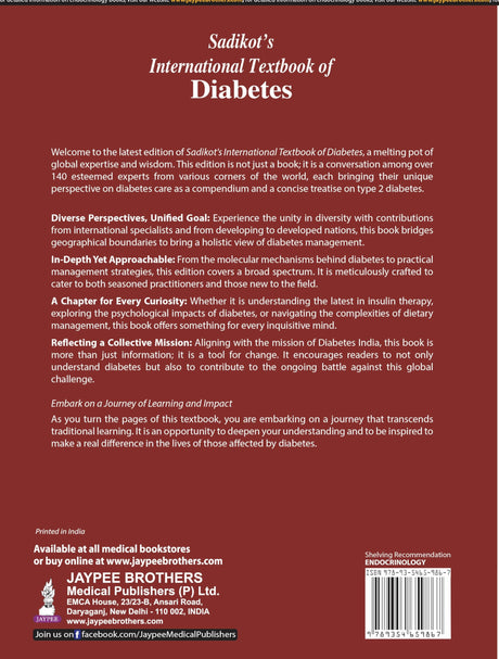 SADIKOT'S INTERNATIONAL TEXTBOOK OF DIABETES - Retail Maharaj