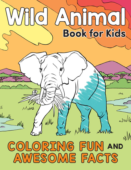 Wild Animal Book for Kids: Coloring Fun and Awesome Facts (A Did You Know? Coloring Book) - Retail Maharaj