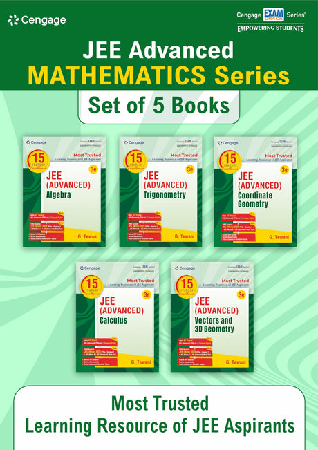 Cengage Mathematics Combo for JEE Advanced: Algebra + Calculus + Coordinate Geometry + Trigonometry + Vectors and 3D Geometry Set of 5 Books with Free Online Assessments & Digital Content - Retail Maharaj