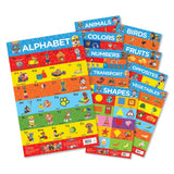 Paw Patrol - My First Early Learning Charts : Learn With Paw Pups (10 Charts - Alphabet, Animals, Birds, Colors, Fruits, Numbers, Opposites, Shapes, Transport, Vegetables) - Retail Maharaj