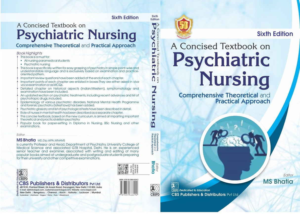 A Concised Textbook on Psychiatric Nursing Comprehensive Theoretical and Practical Approach - 2024 , 6/ed - Retail Maharaj