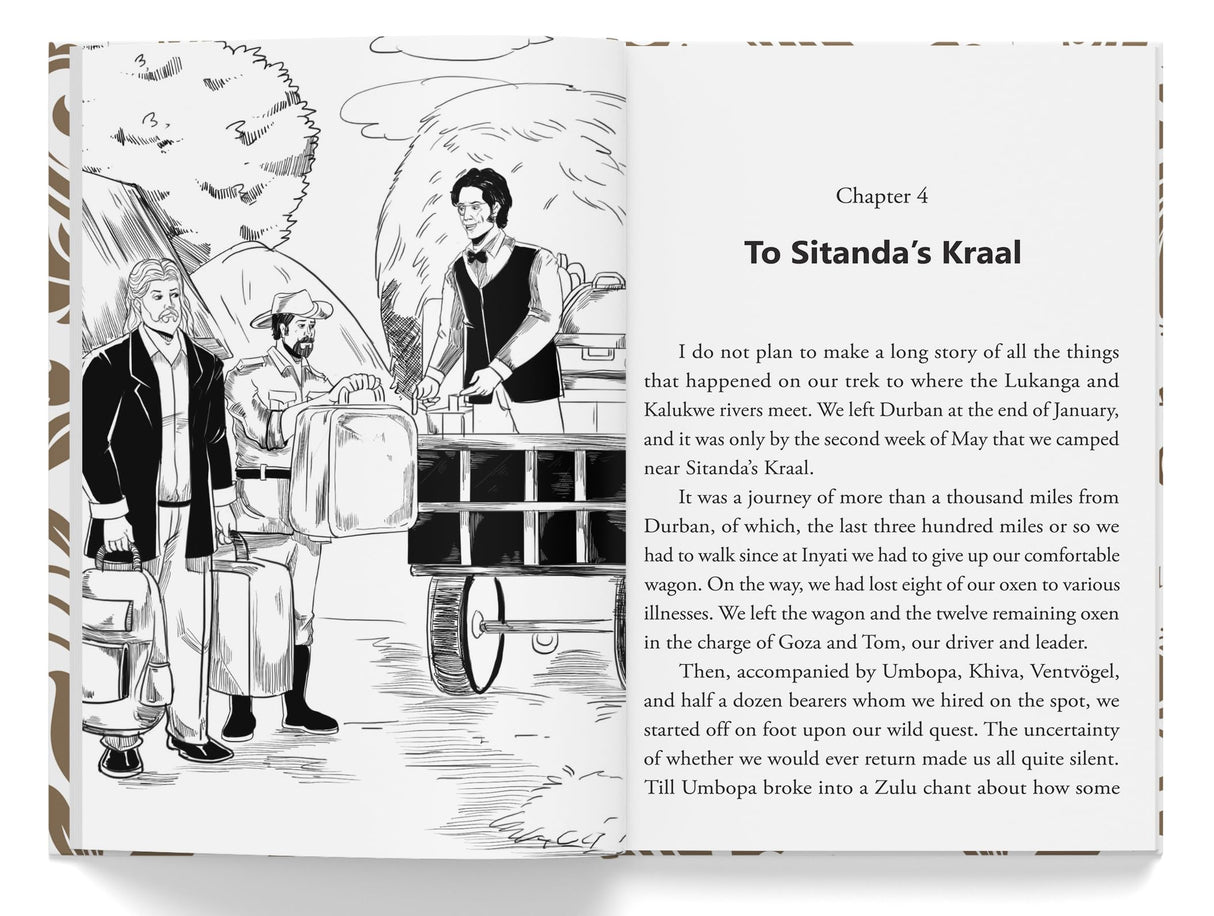 King Solomon's Mines : Illustrated Abridged Children Classics English Novel with Review Questions - Retail Maharaj