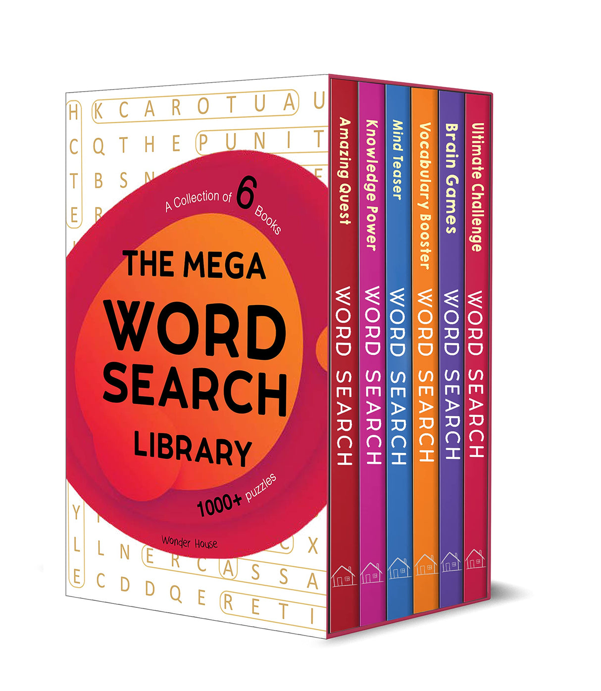 The Mega Word Search Library: Gift Boxset for Kids (Set of 6 Books) | Boost Vocabulary & Focus | Ages 7–12 | 300+ Fun Word Puzzle Challenges - Retail Maharaj