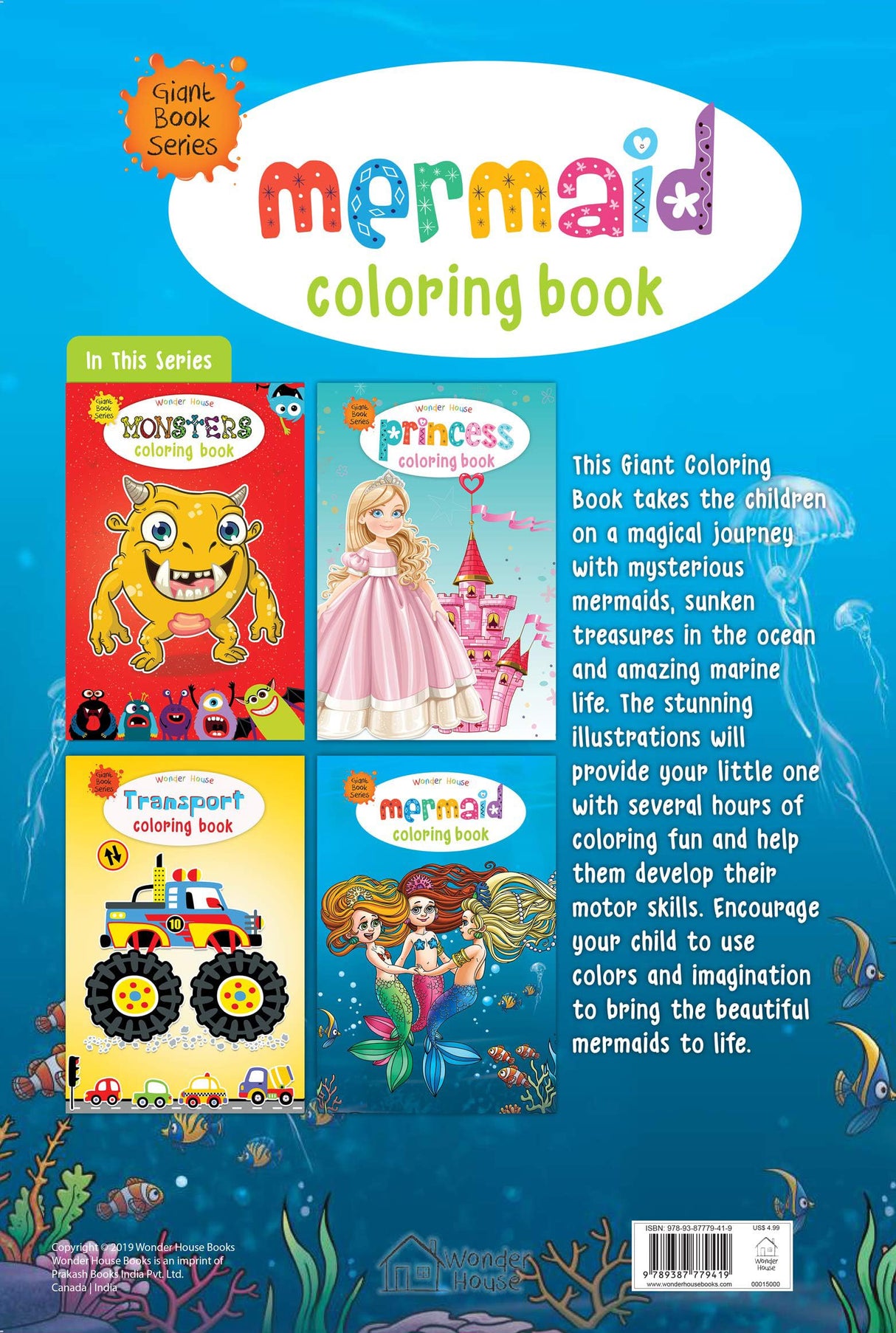 Mermaid Colouring Book (Giant Book Series): Jumbo Sized Colouring Books - Retail Maharaj