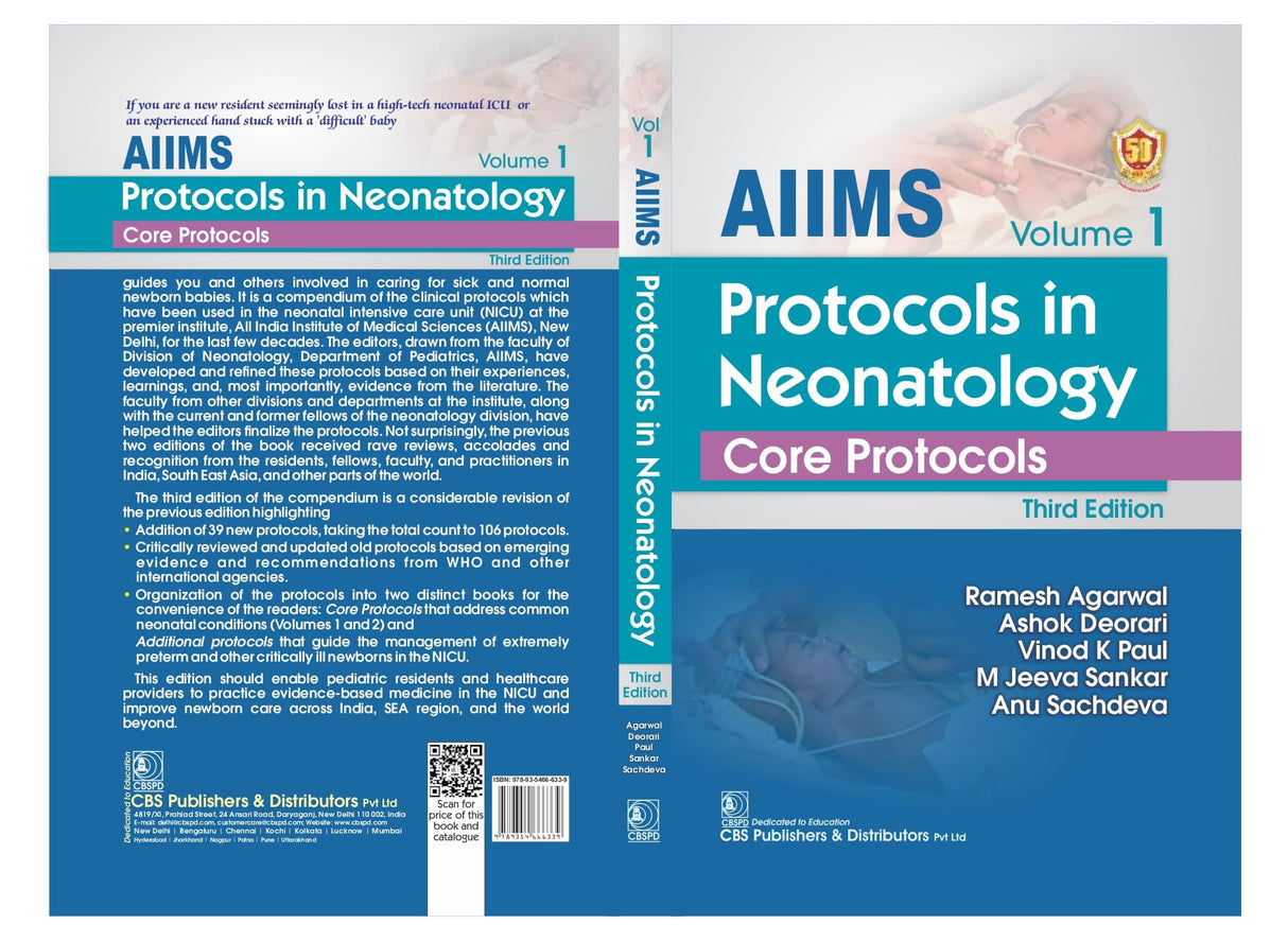 Aiims Protocols In Neonatology Core Protocols 2 Vol Set 3Ed (Pb 2025): 1,2 - Retail Maharaj