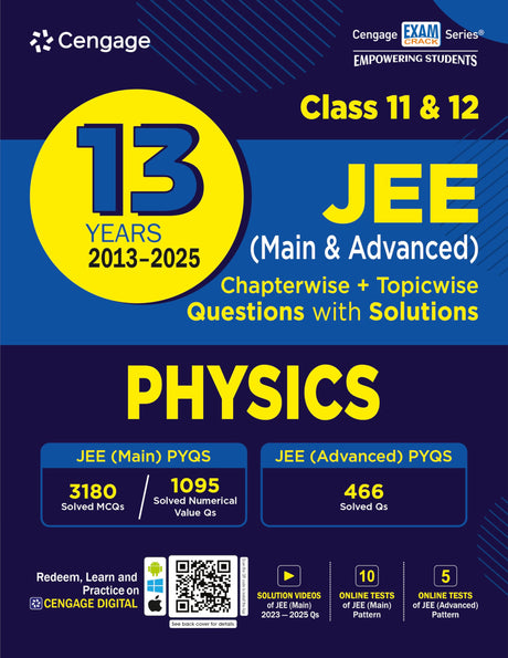 Cengage 13 Years JEE Main & Advanced (2013-2025) Chapterwise & Topicwise Physics Solved Question Papers - Retail Maharaj