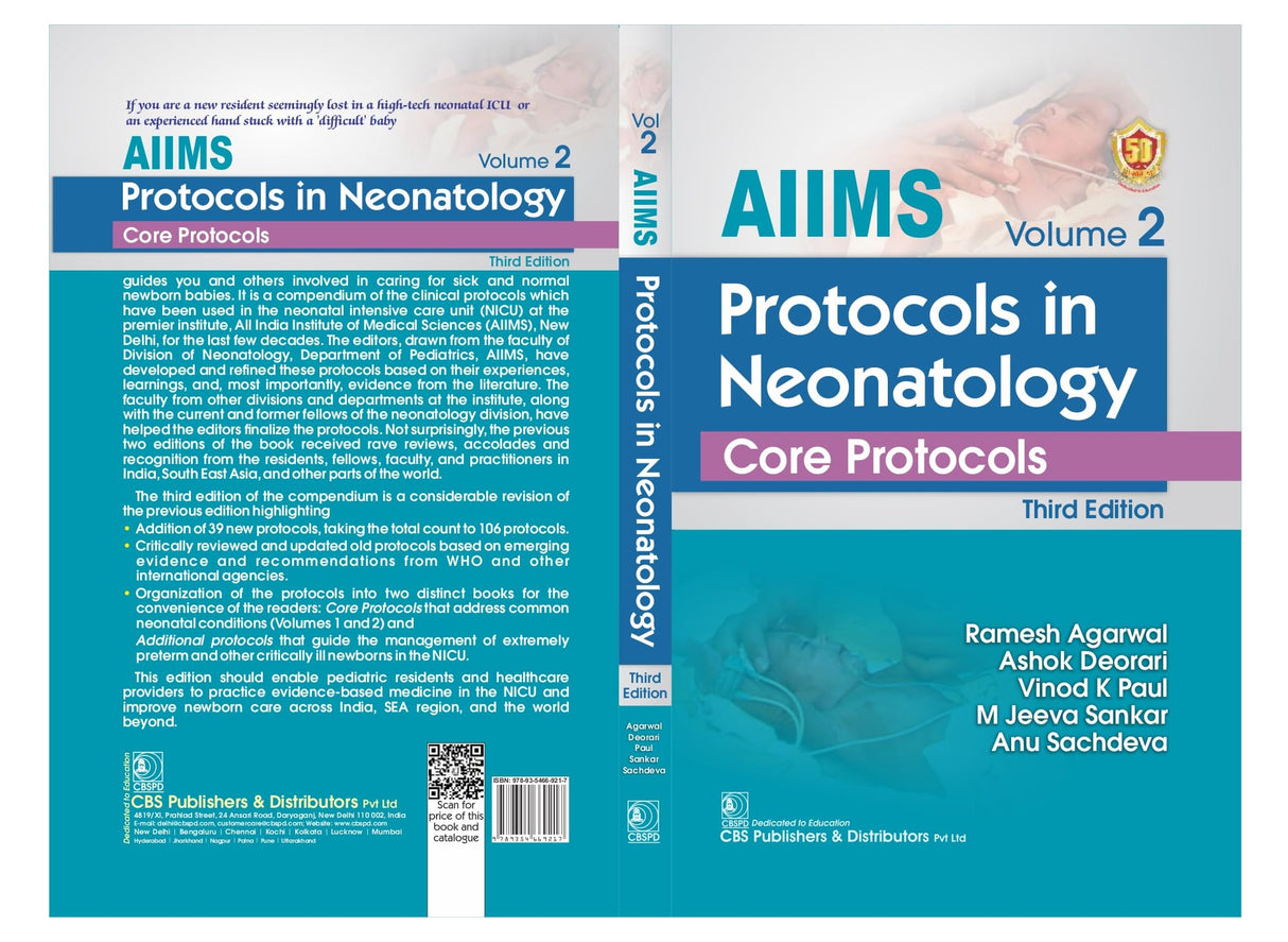 Aiims Protocols In Neonatology Core Protocols 2 Vol Set 3Ed (Pb 2025): 1,2 - Retail Maharaj