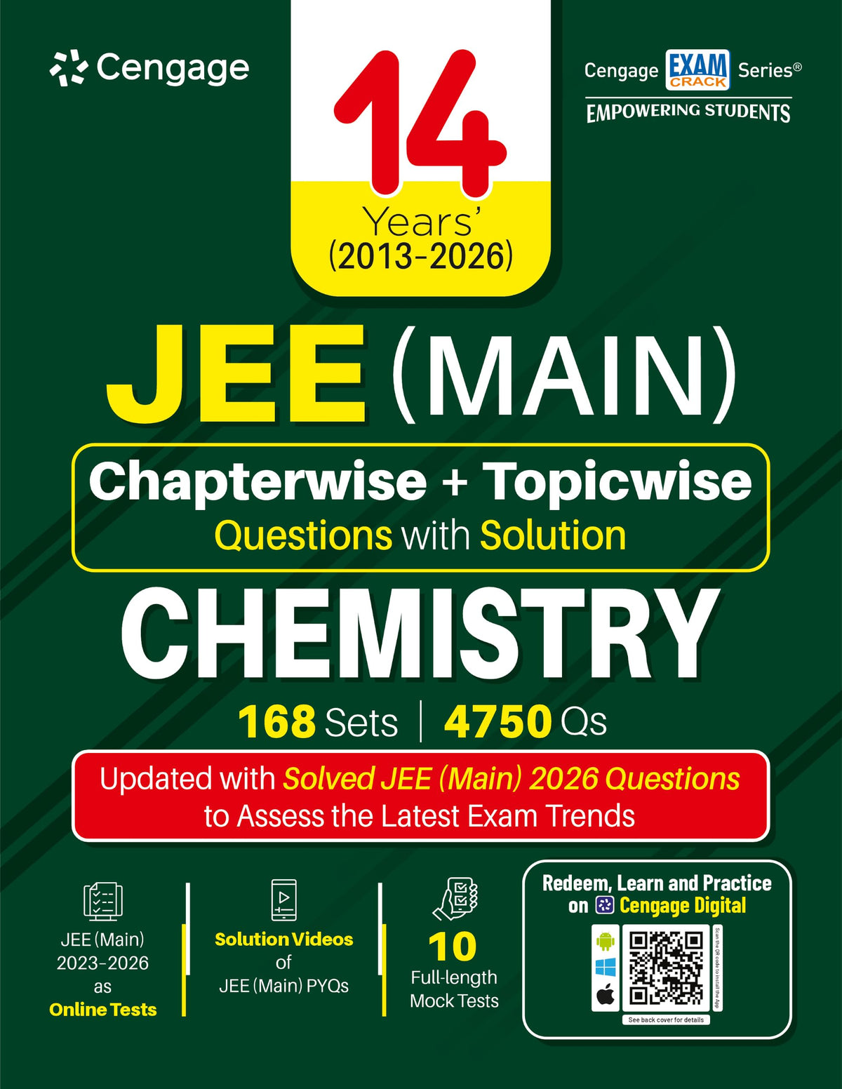 Cengage 14 Years (2013 - 2026) JEE Main Chapterwise + Topicwise Questions with Solutions: Chemistry