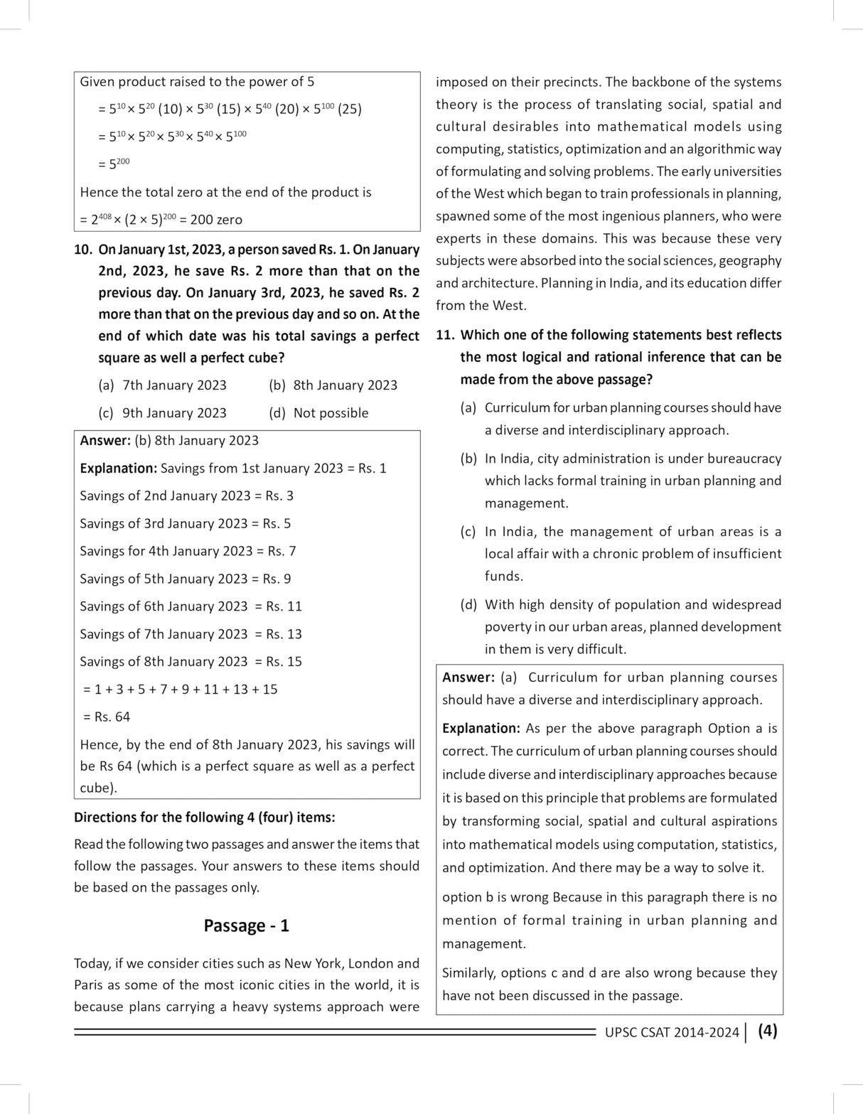 UPSC CSAT Paper 2 Solved Papers (2014 - 2024): Mandatory for UPSC & All other State PSC Examinations 2025 | Year Wise | Prelims PYQ Previous Year Question | Maths & Reasoning | English Medium | CSAT Exam Book 2025 - Retail Maharaj
