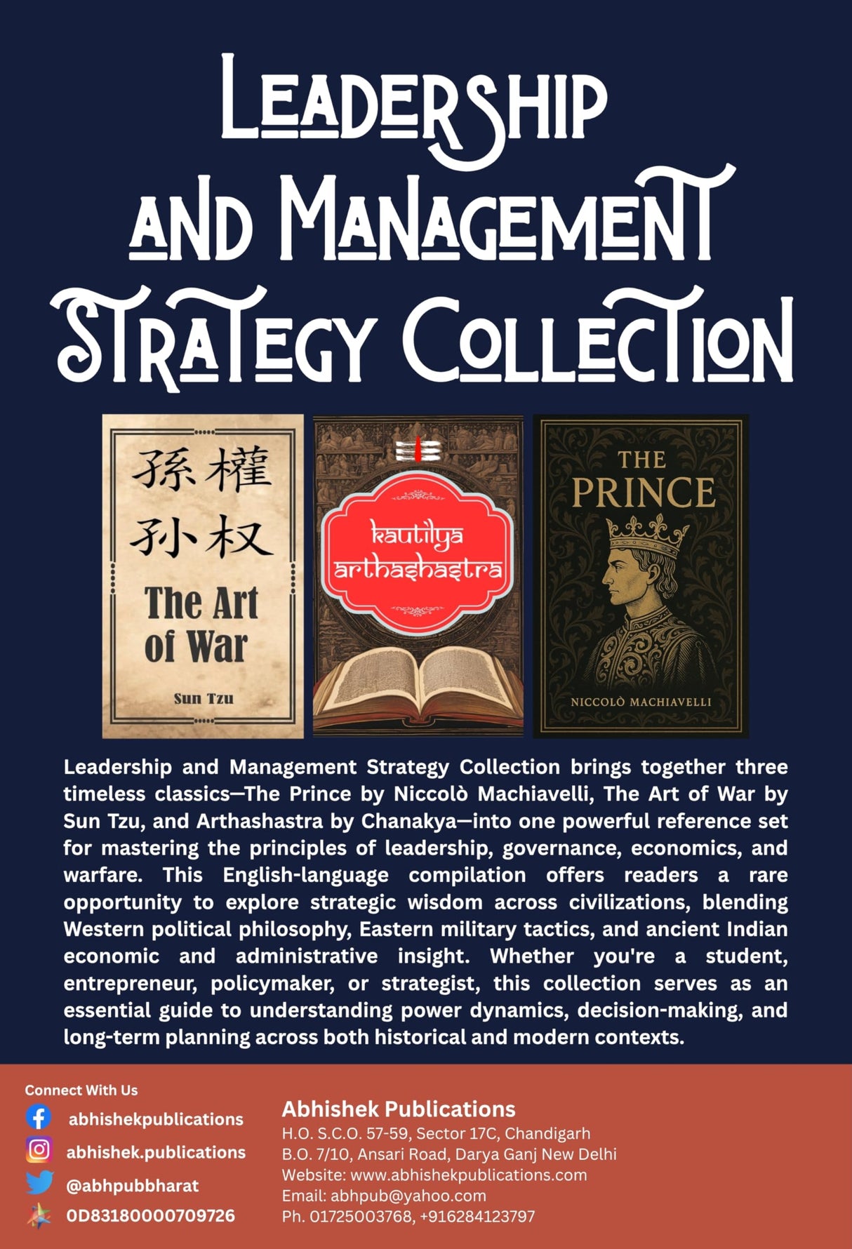 Leadership and Management Strategy Collection - The Prince, The Art of War, and Arthashastra – English | Best Classic Books collection to Learn Economics/ Leadership / Political Management Strategy | Reference Guide for Philosophy/Financial/ Warfare Tacti - Retail Maharaj