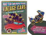 Make Your Own Paper Figures – Vintage Cars Cut, Fold & Assemble Classic Car Models | Ages 6–10 | DIY Craft Kit with 2+ Hours of Creative Fun - Retail Maharaj