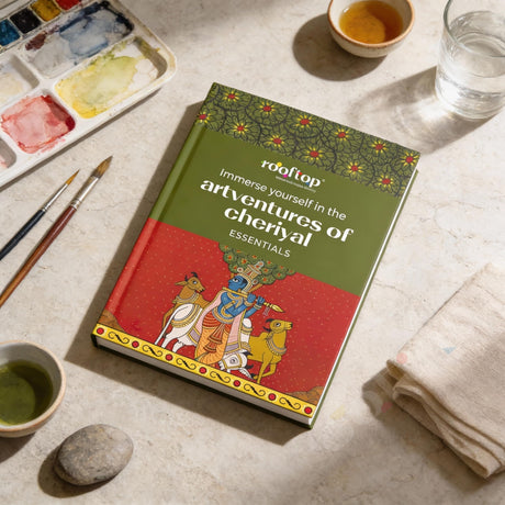 Rooftop Artventures of Cheriyal - Essentials Coloring Book | Traditional Indian Folk Art Designs | Fun & Relaxing Coloring for Kids & Adults | ... Heritage & Storytelling Culture: English - Retail Maharaj