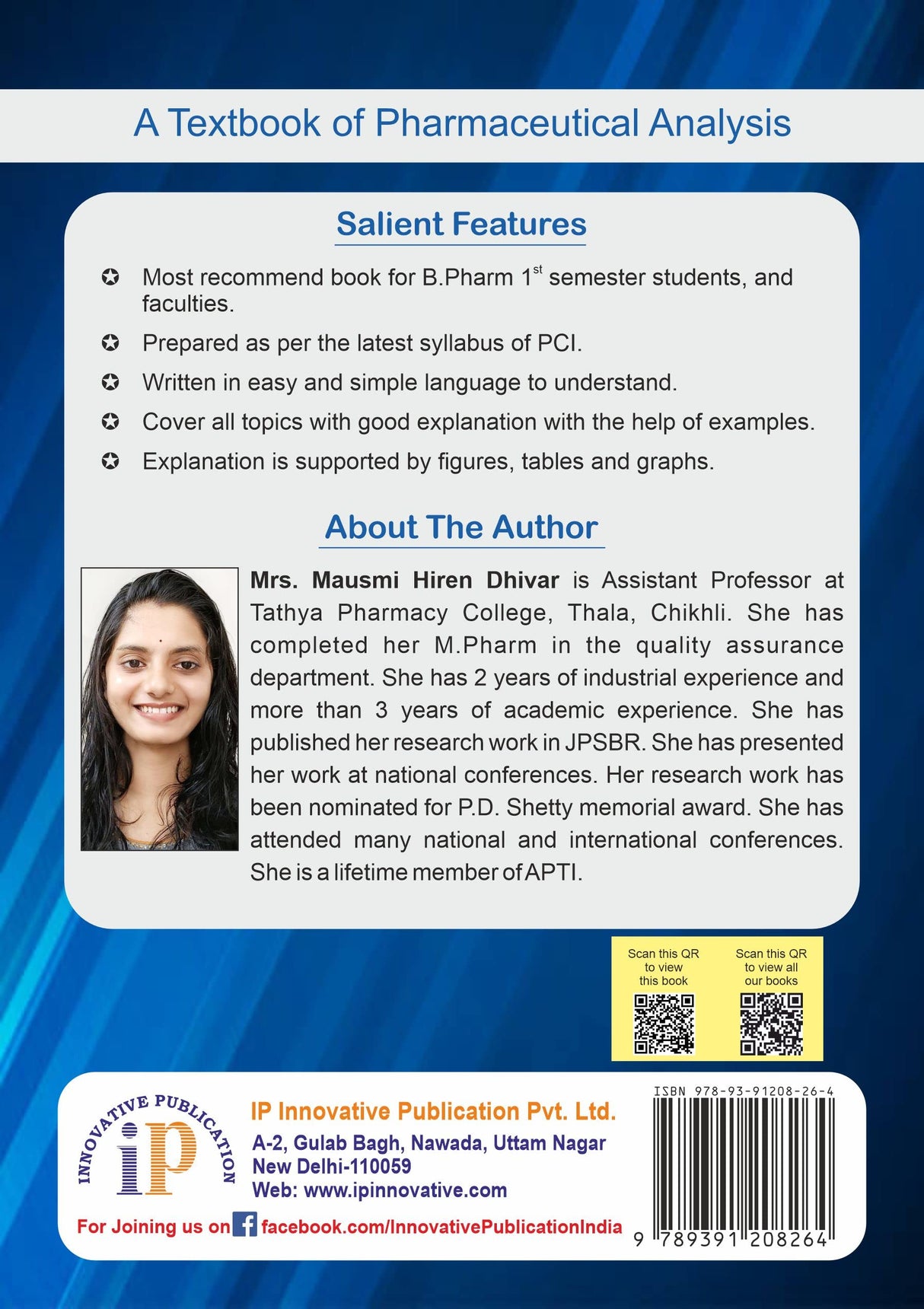 A Textbook of Pharmaceutical Analysis- For First Year B. Pharm Semester - I - Retail Maharaj