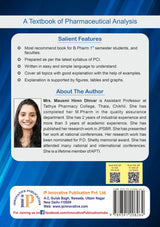 A Textbook of Pharmaceutical Analysis- For First Year B. Pharm Semester - I - Retail Maharaj