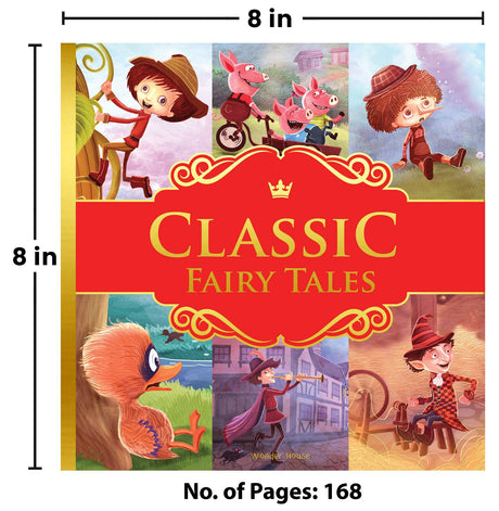 Classic Fairy Tales: Ten Traditional Fairy Tales For Children (Abridged and Retold With Large Font For Easy Reading) 8 Inches X 8 Inches - Hardback - Retail Maharaj