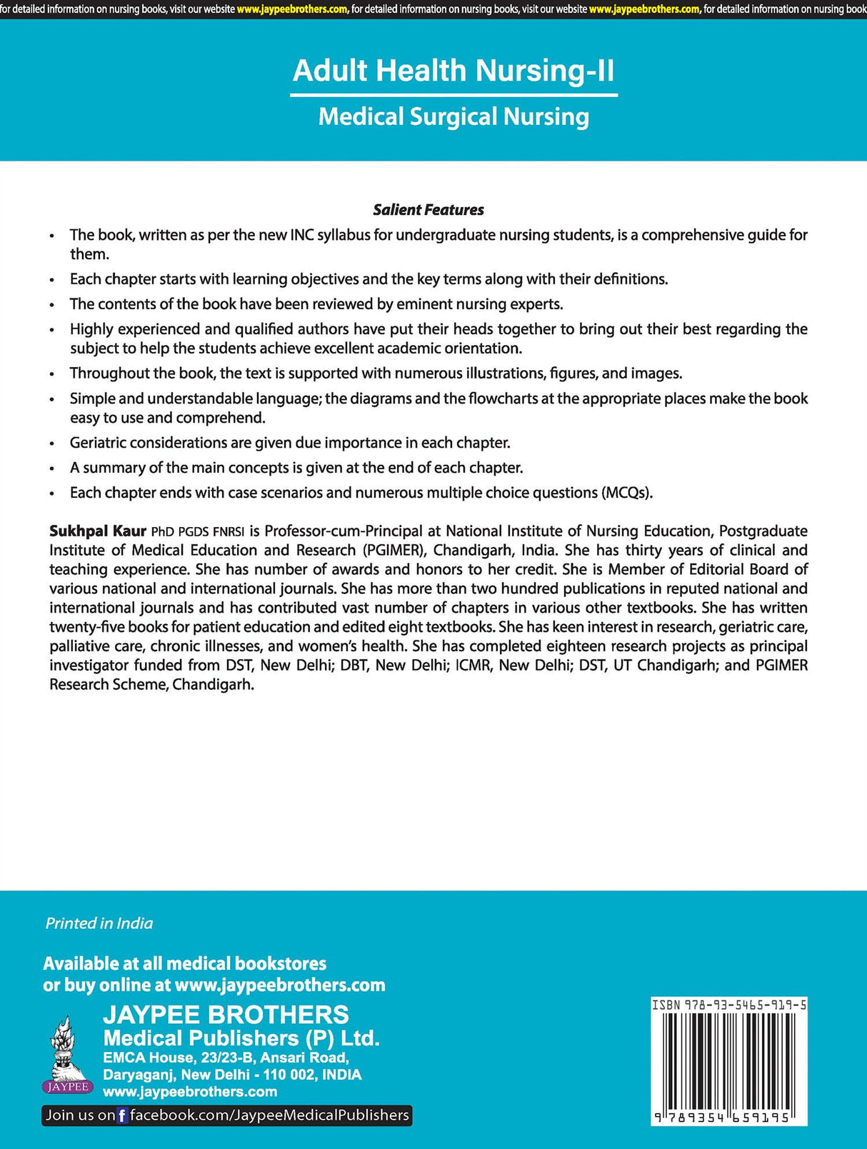 ADULT HEALTH NURSING-II: MEDICAL SURGICAL NURSING - Retail Maharaj