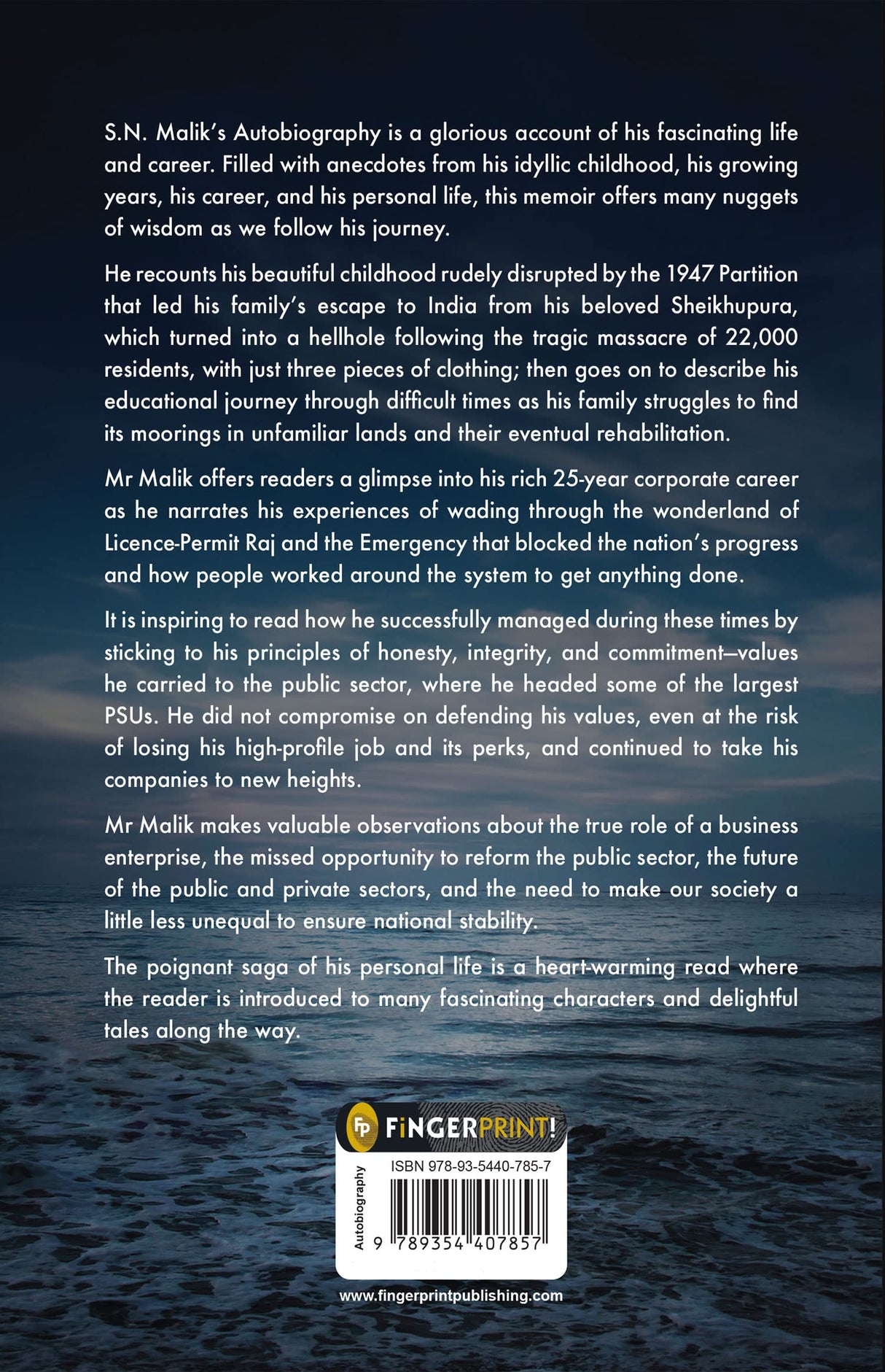 S.N. Malik: An Autobiography – English | Real Life Stories / Anecdotes | Inspirational Stories | Personal Memoir | True stories| Life Events| Commentary On The Public Service System - Retail Maharaj