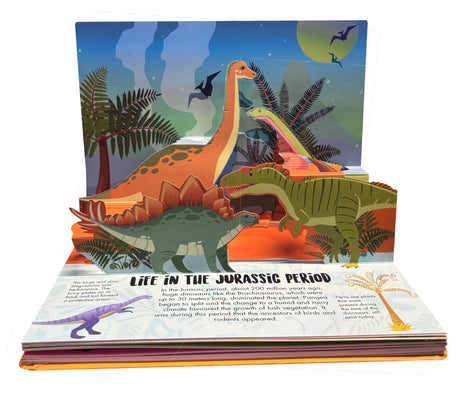 Pop Up Dinosaurs Book for Kids: Interactive Learning with Adventure Pop-Up Scenes | Explore Jurassic World | Facts, Flaps & Fun Prehistoric Creatures ... Dinosaurs | Children's Nature Pop Up Book - Retail Maharaj