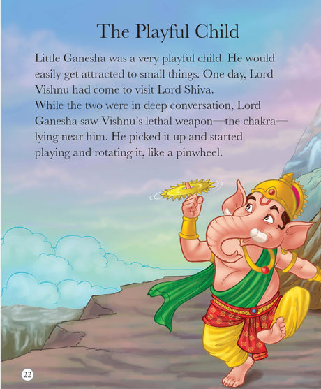 Ganesha: The God of Prosperity - Indian Mythology Illustrated Storybook for Children | Adventure Stories of Elephant Headed | Tales of Wisdom and Fun | Little Learners’ Hindu Mythology | Cultural & Moral Lessons | Colorful Picture Stories for Kids - Retail Maharaj