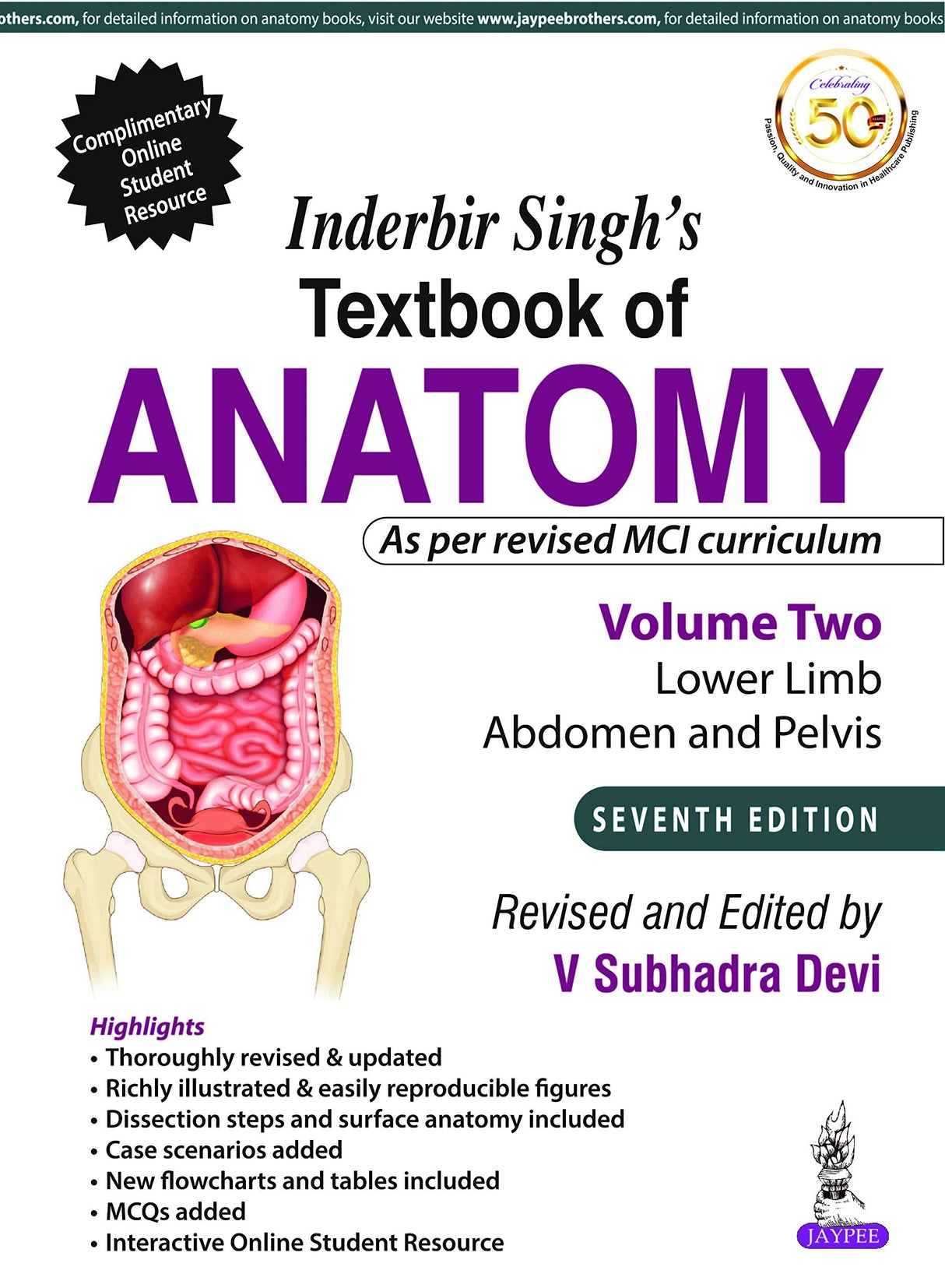 INDERBIR SINGH’S TEXTBOOK OF ANATOMY (VOLUME 2: LOWER LIMB, ABDOMEN AND PELVIS) - Retail Maharaj