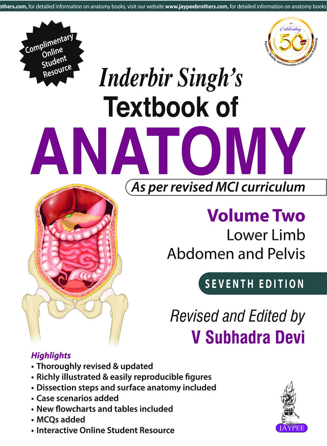 INDERBIR SINGH’S TEXTBOOK OF ANATOMY (VOLUME 2: LOWER LIMB, ABDOMEN AND PELVIS) - Retail Maharaj