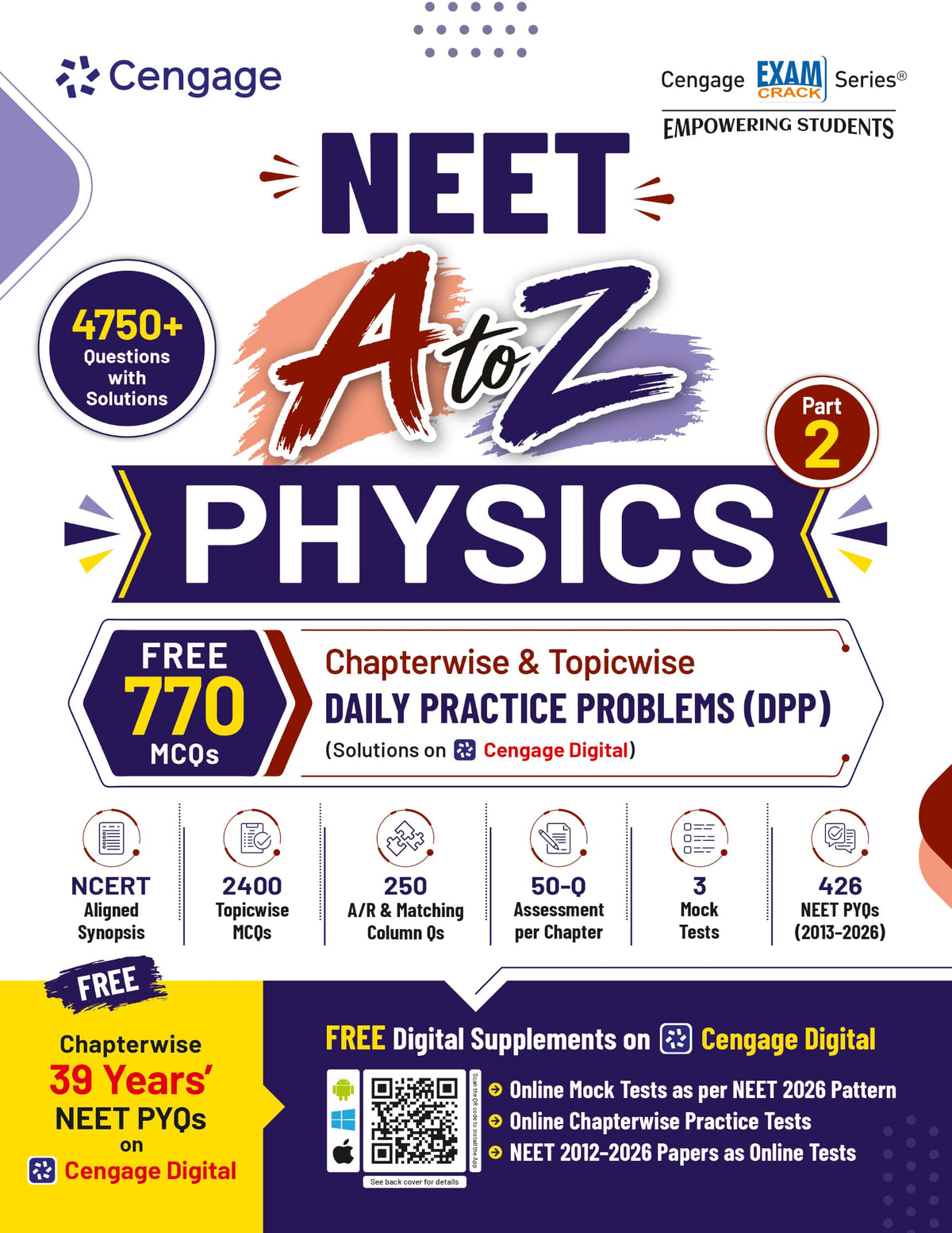 Cengage NEET A to Z Physics: Part 2 with Chaptewise Topicwise NEET DPPs