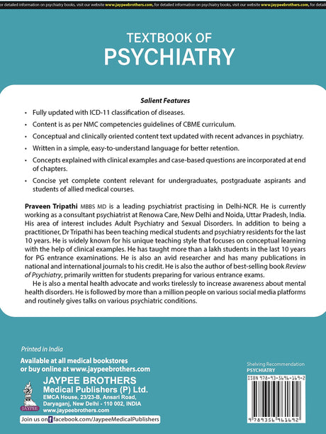 TEXTBOOK OF PSYCHIATRY: CONCEPTS TO CLINICS - Retail Maharaj
