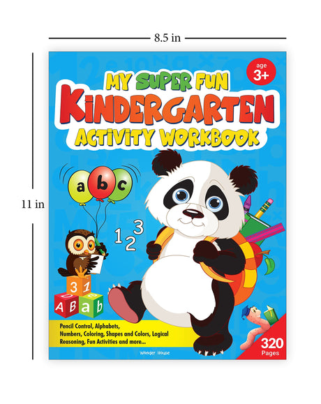 My Super Fun Kindergarten Activity Workbook for Children : Pattern Writing, Colors, Shapes, Numbers 1-10, Early Math, Alphabet, Brain Booster Activities, Following Directions, and Interactive Activities (Kids Ages 4 to 6) - Retail Maharaj