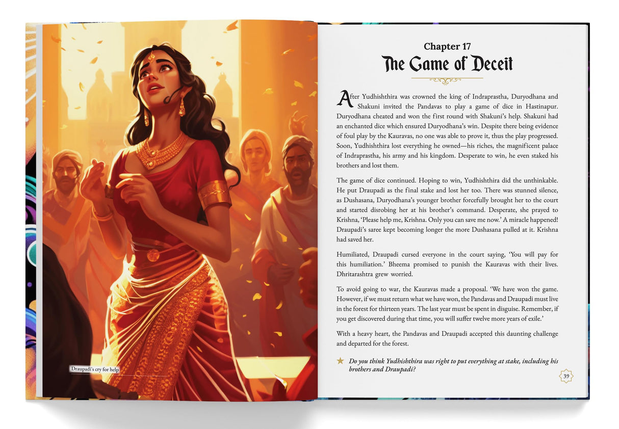 Mahabharata: Stories of Valor and Virtue | Indian Mythology, History & Folktales | Cultural Stories for Kids & Adults | Illustrated Book | Learn moral lessons from the great Indian Epic - Retail Maharaj