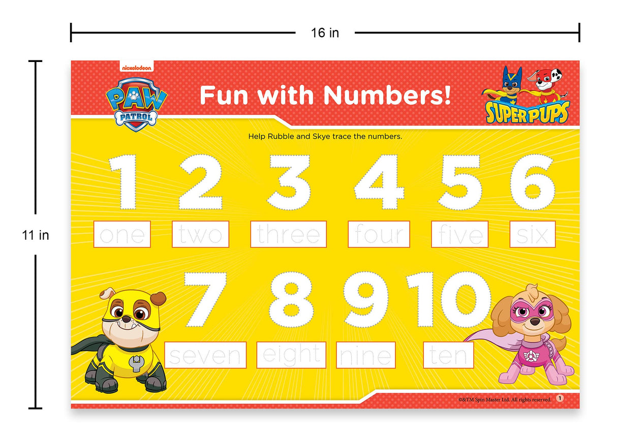 Nickelodeon Paw Patrol – Super Pup Heroes Off Duty!: Fun Learning Set Wipe & Clean Mats, Coloring Sheets, Stickers, Certificate & Pen | Ages 3–6 | 3+ Hours of Adventure-Packed Fun & Skill Practice - Retail Maharaj