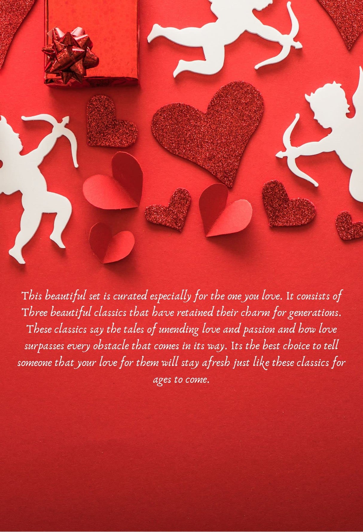 BE MY VALENTINE Gift: Pack of 3 Hardback Romantic Classics - Retail Maharaj