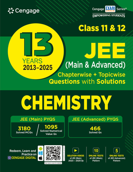 Cengage 13 Years JEE Main & Advanced (2013-2025) Chapterwise & Topicwise Chemistry Solved Question Papers - Retail Maharaj