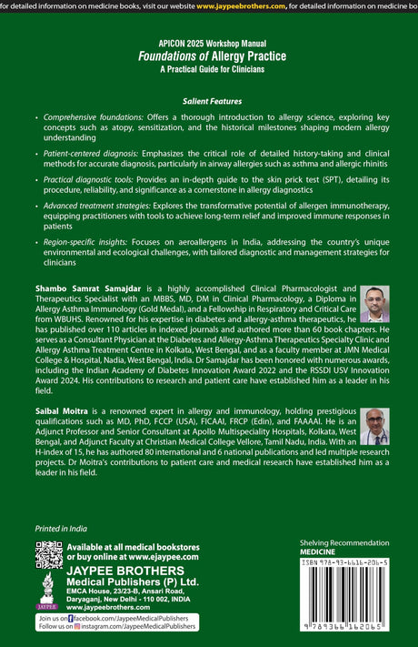 APICON 2025 WORKSHOP MANUAL FOUNDATIONS OF ALLERGY PRACTICE A PRACTICAL GUIDE FOR CLINICIANS - Retail Maharaj