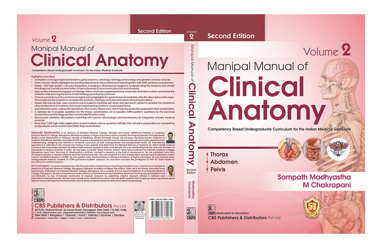 Manipal Manual of Clinical Anatomy Volume 2 , 2nd ed. - Retail Maharaj