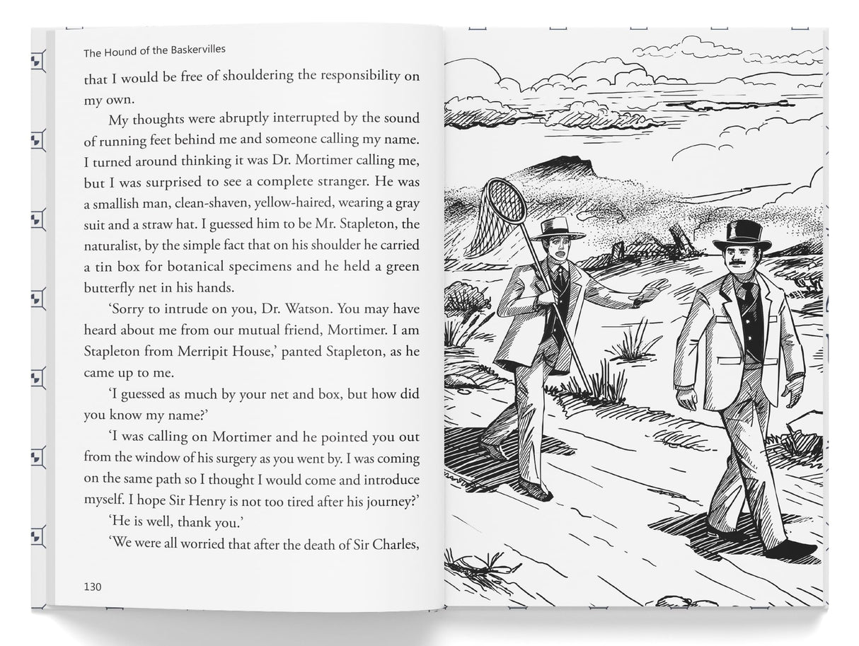 The Hound of the Baskervilles: Illustrated Abridged Children Classics English Novel With Review Questions (Hardback) - Retail Maharaj
