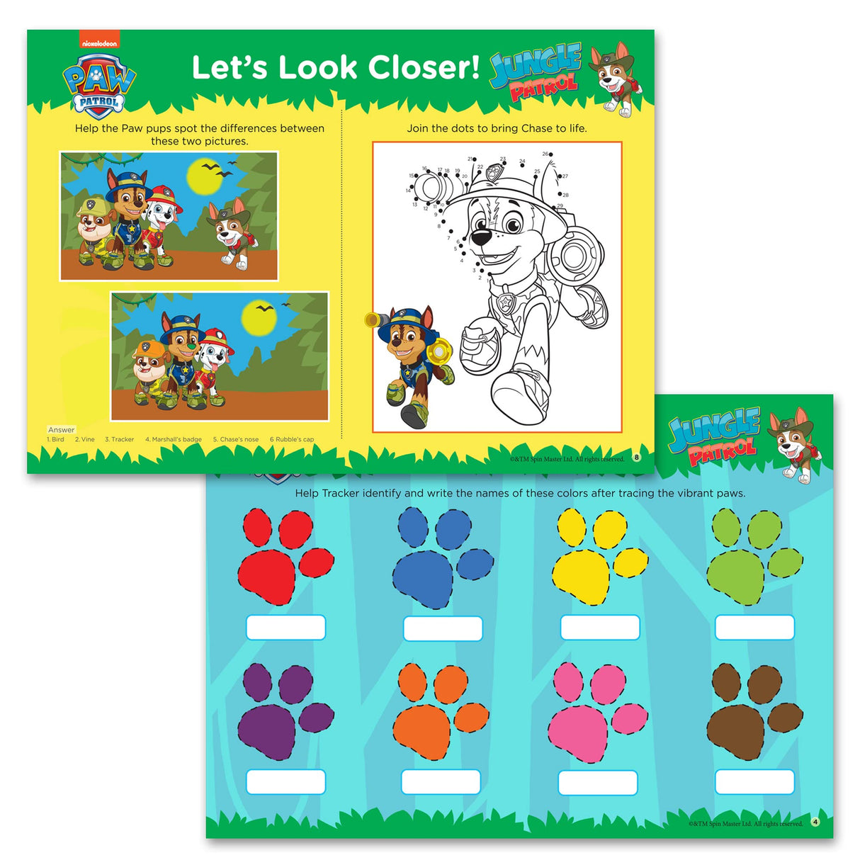 Nickelodeon Paw Patrol – Jungle Patrol! Fun Learning Set Includes Wipe-Clean Mats, Coloring Sheets, Stickers, Certificate & Pen | Action-Packed Learning with the Pups | Ages 3–6 | 3+ Hours of Adventure & Activities - Retail Maharaj