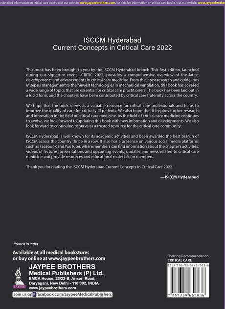 ISCCM HYDERABAD CURRENT CONCEPTS IN CRITICAL CARE 2022 - Retail Maharaj